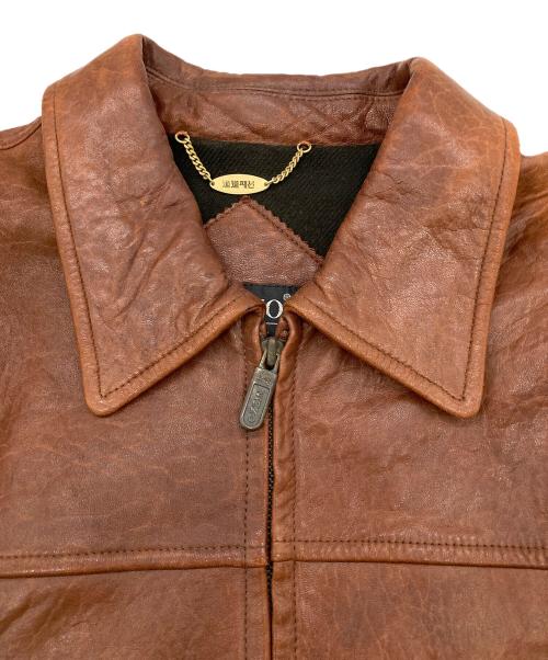 NIZZO（ニッゾ）NIZZO (ニッゾ) レザージャケット ブラウン サイズ:100-82-170の古着・服飾アイテム