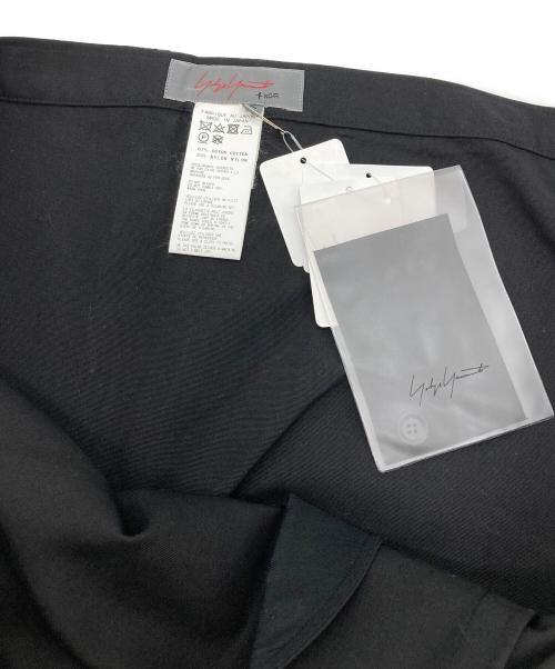 yohji yamamoto+noir（ヨウジヤマモトプリュスノアール）yohji yamamoto+Noir (ヨウジヤマモトプリュスノアール) タックフレアスカート ブラック サイズ:2の古着・服飾アイテム