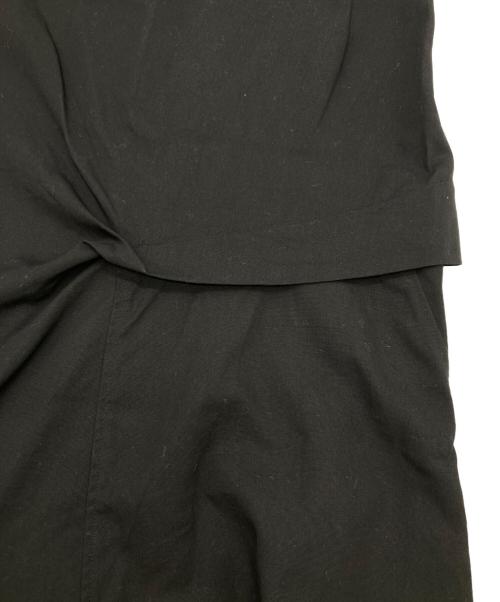 yohji yamamoto+noir（ヨウジヤマモトプリュスノアール）yohji yamamoto+Noir (ヨウジヤマモトプリュスノアール) タックフレアスカート ブラック サイズ:2の古着・服飾アイテム