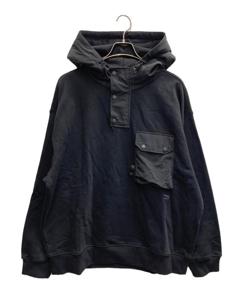 DAIWA（ダイワ）DAIWA (ダイワ) ナイロン切替しプルオーバーパーカー ブラック サイズ:Lの古着・服飾アイテム