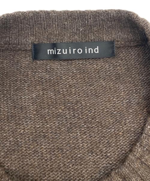mizuiro-ind（ミズイロインド）mizuiro-ind (ミズイロインド) クルーネックワイドプルオーバーニット ブラウン サイズ:FREEの古着・服飾アイテム