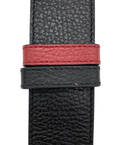 GUCCI（グッチ）GUCCI (グッチ) GGロゴリバーシブルベルト レッド×ブラック サイズ: 85-34の古着・服飾アイテム