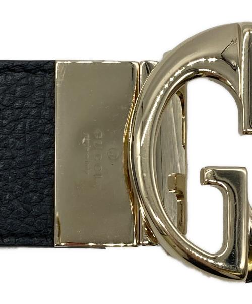 GUCCI（グッチ）GUCCI (グッチ) GGロゴリバーシブルベルト レッド×ブラック サイズ: 85-34の古着・服飾アイテム