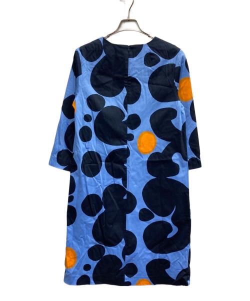 marimekko（マリメッコ）marimekko (マリメッコ) Keidas ワンピース ブルー×ネイビー サイズ:SIZE42の古着・服飾アイテム