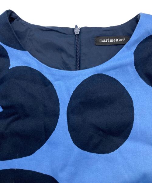 marimekko（マリメッコ）marimekko (マリメッコ) Keidas ワンピース ブルー×ネイビー サイズ:SIZE42の古着・服飾アイテム