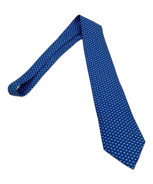 HERMES（エルメス）HERMES (エルメス) シルクネクタイ ブルー サイズ:150ｃｍの古着・服飾アイテム