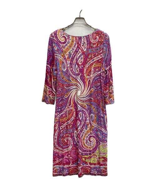 ETRO（エトロ）ETRO (エトロ) ペイズリー柄ワンピース ショッキングピンク サイズ:48の古着・服飾アイテム
