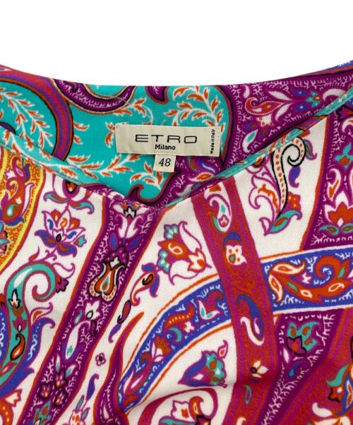ETRO（エトロ）ETRO (エトロ) ペイズリー柄ワンピース ショッキングピンク サイズ:48の古着・服飾アイテム
