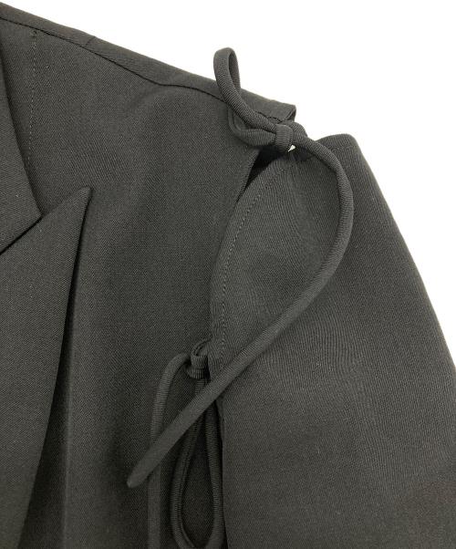 yohji yamamoto+noir（ヨウジヤマモトプリュスノアール）yohji yamamoto+noir (ヨウジヤマモトプリュスノアール) 18SS　ウールギャバジンテーラードジャケット ブラック サイズ:1の古着・服飾アイテム