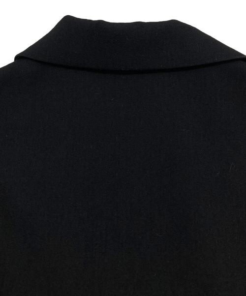 yohji yamamoto+noir（ヨウジヤマモトプリュスノアール）yohji yamamoto+noir (ヨウジヤマモトプリュスノアール) 18SS　ウールギャバジンテーラードジャケット ブラック サイズ:1の古着・服飾アイテム
