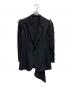 yohji yamamoto+noir（ヨウジヤマモトプリュスノアール）の古着「18SS　ウールギャバジンテーラードジャケット」｜ブラック