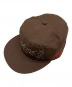SOL soonerorlaterソル スーナーオアレイター）の古着「Cursive Logo Pillbox Cap」｜ブラウン