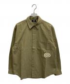 SOL soonerorlaterソル スーナーオアレイター）の古着「COTTON TWILL SHIRT」｜グリーン