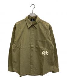 SOL soonerorlater（ソル スーナーオアレイター）の古着「COTTON TWILL SHIRT」｜グリーン