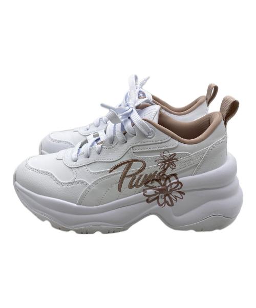 PUMA（プーマ）PUMA (プーマ) ローカットスニーカー/シリア ウェッジ GR ホワイト サイズ:24の古着・服飾アイテム