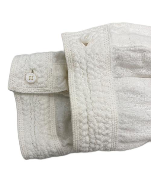 MITTAN（ミッタン）MITTAN (ミッタン) コットンカディシャツ ホワイト サイズ:4の古着・服飾アイテム