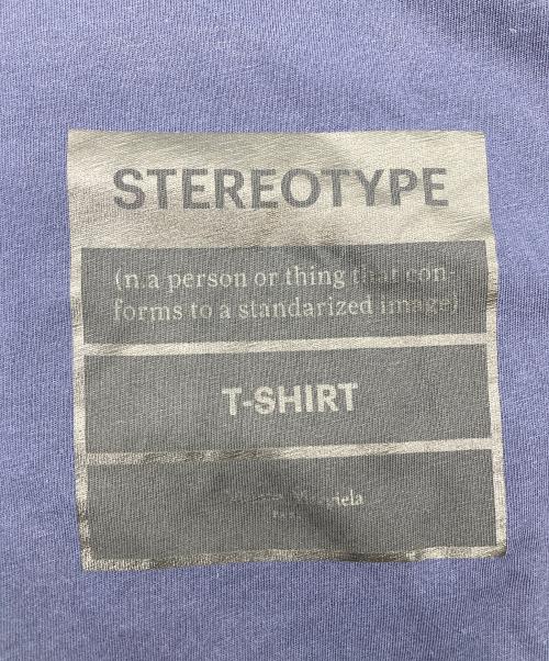 Maison Margiela（メゾンマルジェラ）Maison Margiela (メゾンマルジェラ) ステレオタイプ ロゴTシャツ ネイビー サイズ:48の古着・服飾アイテム