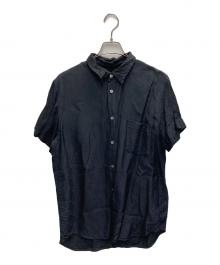 BLACK COMME des GARCONS（ブラックコムデギャルソン）の古着「ペイズリー刺繍キュプラロングシャツ」｜ブラック