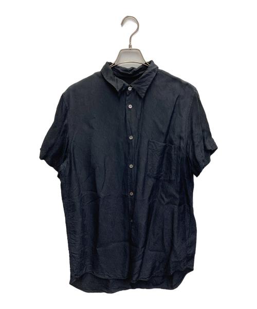 BLACK COMME des GARCONS（ブラックコムデギャルソン）BLACK COMME des GARCONS (ブラックコムデギャルソン) ペイズリー刺繍キュプラロングシャツ ブラック サイズ:Lの古着・服飾アイテム