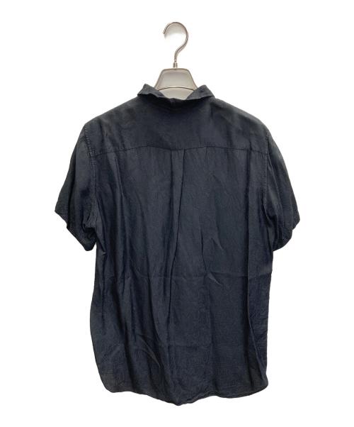 BLACK COMME des GARCONS（ブラックコムデギャルソン）BLACK COMME des GARCONS (ブラックコムデギャルソン) ペイズリー刺繍キュプラロングシャツ ブラック サイズ:Lの古着・服飾アイテム