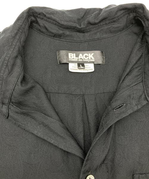 BLACK COMME des GARCONS（ブラックコムデギャルソン）BLACK COMME des GARCONS (ブラックコムデギャルソン) ペイズリー刺繍キュプラロングシャツ ブラック サイズ:Lの古着・服飾アイテム