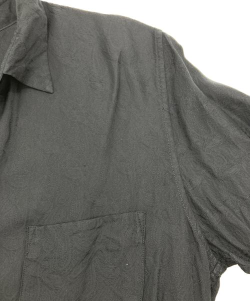 BLACK COMME des GARCONS（ブラックコムデギャルソン）BLACK COMME des GARCONS (ブラックコムデギャルソン) ペイズリー刺繍キュプラロングシャツ ブラック サイズ:Lの古着・服飾アイテム