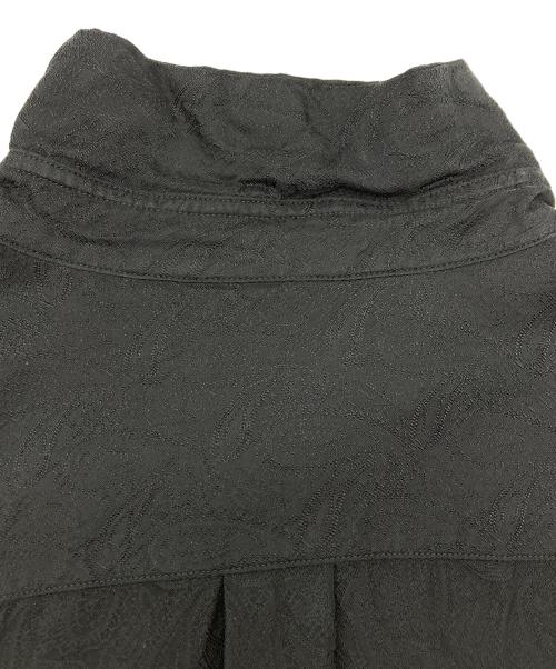 BLACK COMME des GARCONS（ブラックコムデギャルソン）BLACK COMME des GARCONS (ブラックコムデギャルソン) ペイズリー刺繍キュプラロングシャツ ブラック サイズ:Lの古着・服飾アイテム