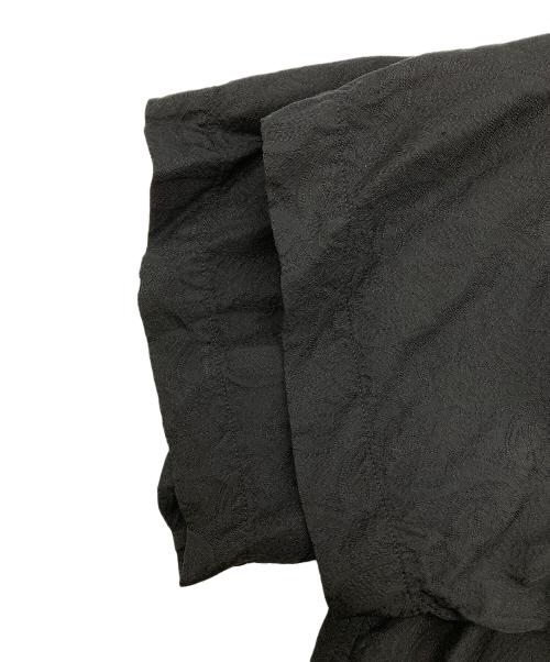 BLACK COMME des GARCONS（ブラックコムデギャルソン）BLACK COMME des GARCONS (ブラックコムデギャルソン) ペイズリー刺繍キュプラロングシャツ ブラック サイズ:Lの古着・服飾アイテム