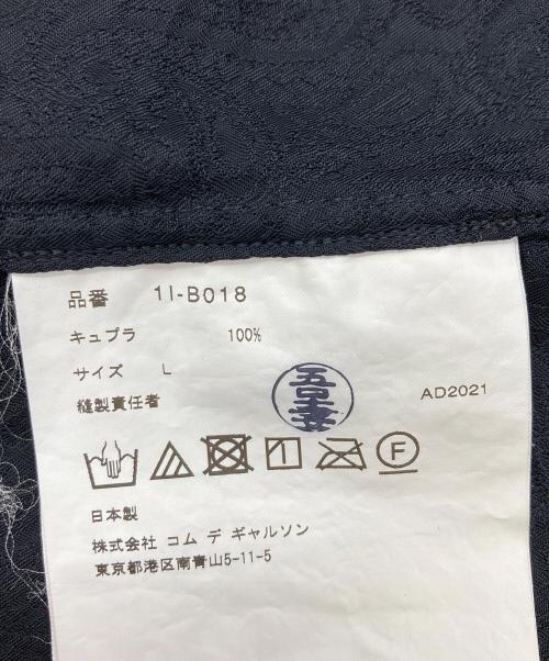 BLACK COMME des GARCONS（ブラックコムデギャルソン）BLACK COMME des GARCONS (ブラックコムデギャルソン) ペイズリー刺繍キュプラロングシャツ ブラック サイズ:Lの古着・服飾アイテム