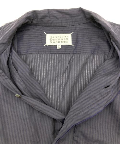 Maison Margiela（メゾンマルジェラ）Maison Margiela (メゾンマルジェラ) 20SS　カットオフオープンカラーシャツ ネイビー サイズ:39の古着・服飾アイテム