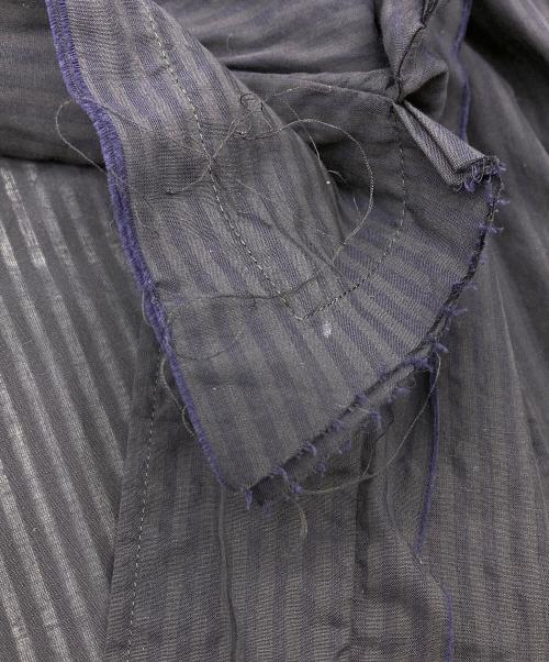 Maison Margiela（メゾンマルジェラ）Maison Margiela (メゾンマルジェラ) 20SS　カットオフオープンカラーシャツ ネイビー サイズ:39の古着・服飾アイテム