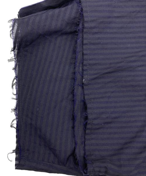 Maison Margiela（メゾンマルジェラ）Maison Margiela (メゾンマルジェラ) 20SS　カットオフオープンカラーシャツ ネイビー サイズ:39の古着・服飾アイテム