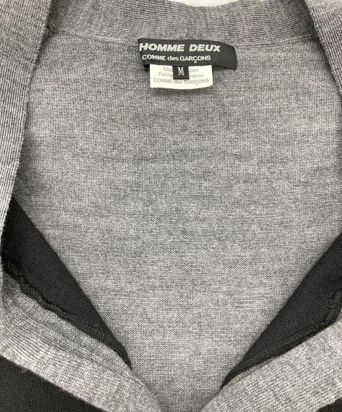 COMME des GARCONS HOMME DEUX（コムデギャルソン オム ドゥ）COMME des GARCONS HOMME DEUX (コムデギャルソン オム ドゥ) ウールニットベスト グレー×ブラック サイズ:Mの古着・服飾アイテム