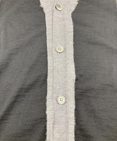 COMME des GARCONS HOMME DEUX（コムデギャルソン オム ドゥ）COMME des GARCONS HOMME DEUX (コムデギャルソン オム ドゥ) ウールニットベスト グレー×ブラック サイズ:Mの古着・服飾アイテム