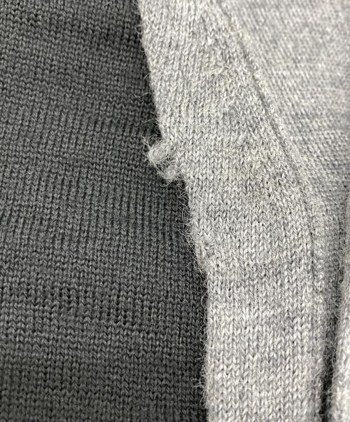 COMME des GARCONS HOMME DEUX（コムデギャルソン オム ドゥ）COMME des GARCONS HOMME DEUX (コムデギャルソン オム ドゥ) ウールニットベスト グレー×ブラック サイズ:Mの古着・服飾アイテム