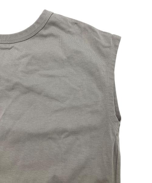 SALOANE（スローン）SALOANE (スローン) コットン天竺フレンチスリーブ ワンピース グレー サイズ:2の古着・服飾アイテム