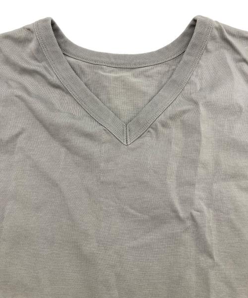 SALOANE（スローン）SALOANE (スローン) コットン天竺フレンチスリーブ ワンピース グレー サイズ:2の古着・服飾アイテム