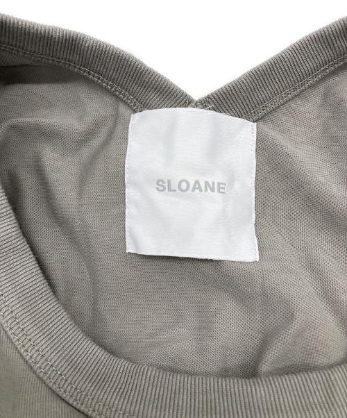 SALOANE（スローン）SALOANE (スローン) コットン天竺フレンチスリーブ ワンピース グレー サイズ:2の古着・服飾アイテム