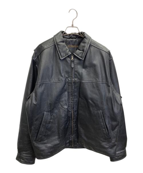 ST JOHN'S BAY（セントジョンズベイ）ST JOHN'S BAY (セントジョンズベイ) レザージャケット ブラック サイズ:Lの古着・服飾アイテム