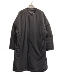 s'yte（サイト）の古着「18AW Gabardine Stretch No Color dot Button Coat」｜ブラック
