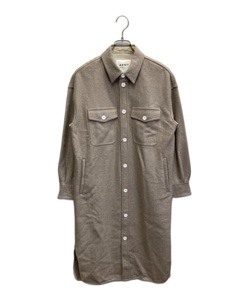 upper hights（アッパーハイツ）upper hights (アッパーハイツ) ウールジャージー CPOロングシャツ ワンピース グレー サイズ:1の古着・服飾アイテム