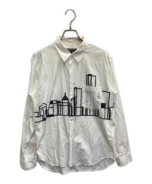 COMME des GARCONS HOMME DEUX（コムデギャルソン オム ドゥ）COMME des GARCONS HOMME DEUX (コムデギャルソン オム ドゥ) デザインシャツ ホワイト サイズ:Mの古着・服飾アイテム