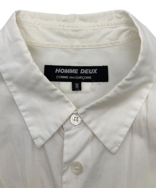 COMME des GARCONS HOMME DEUX（コムデギャルソン オム ドゥ）COMME des GARCONS HOMME DEUX (コムデギャルソン オム ドゥ) デザインシャツ ホワイト サイズ:Mの古着・服飾アイテム