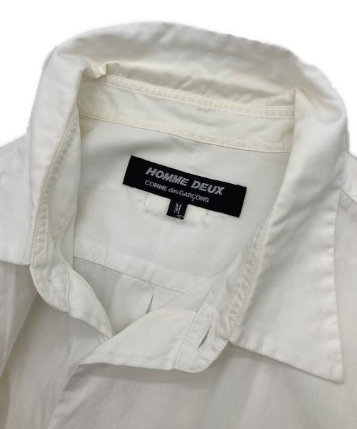COMME des GARCONS HOMME DEUX（コムデギャルソン オム ドゥ）COMME des GARCONS HOMME DEUX (コムデギャルソン オム ドゥ) デザインシャツ ホワイト サイズ:Mの古着・服飾アイテム