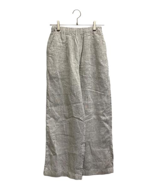 JOURNAL STANDARD relume（ジャーナルスタンダード レリューム）JOURNAL STANDARD relume (ジャーナルスタンダード レリューム) 24ss　No.14フレンチリネンワイドイージーパンツ グレー サイズ:36の古着・服飾アイテム