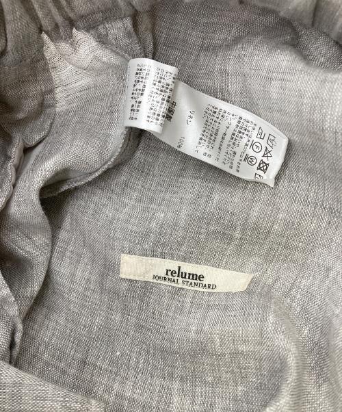 JOURNAL STANDARD relume（ジャーナルスタンダード レリューム）JOURNAL STANDARD relume (ジャーナルスタンダード レリューム) 24ss　No.14フレンチリネンワイドイージーパンツ グレー サイズ:36の古着・服飾アイテム