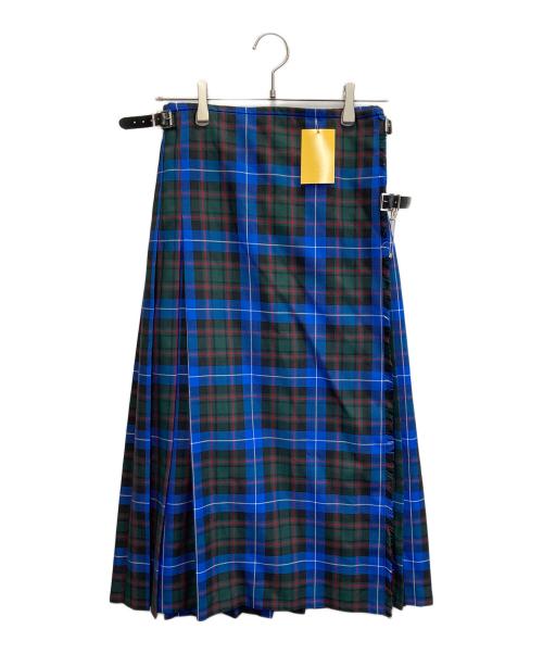 gren fyne（グレン ファイン）gren fyne (グレン ファイン) SLOBE IENA (スローブ イエナ) チェックラップスカート ブルー サイズ:FREEの古着・服飾アイテム