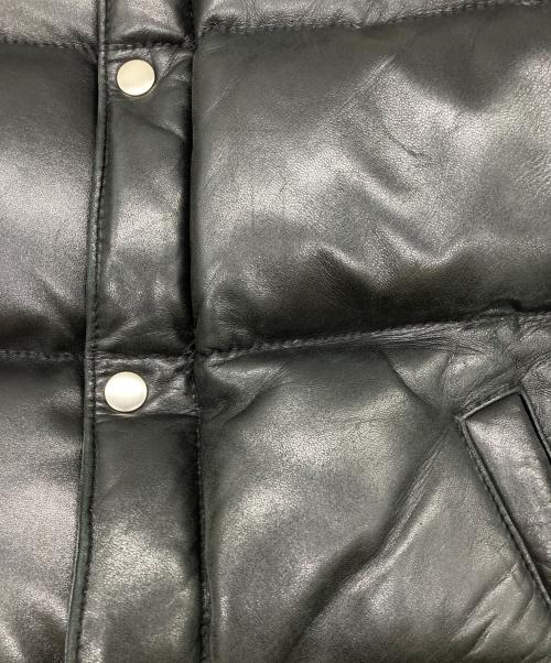 FREEDOM（フリーダム）freedom (フリーダム) レザーダウンジャケット ベージュ×ブラック サイズ:36の古着・服飾アイテム