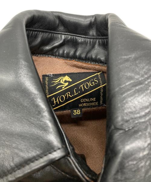 HOR.L.TOGS（ソノタブランド）HOR.L.TOGS (ソノタブランド) レザーカーコート ブラック サイズ:38の古着・服飾アイテム