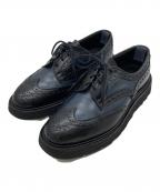 Tricker's×Engineered Garmentsトリッカーズ×エンジニアド ガーメンツ）の古着「別注ウィングチップシューズ」｜ブラック×ネイビー